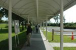 Hoover Canvas Elongated Bullnose Walkway Awning Palm Beach International Airport (2)